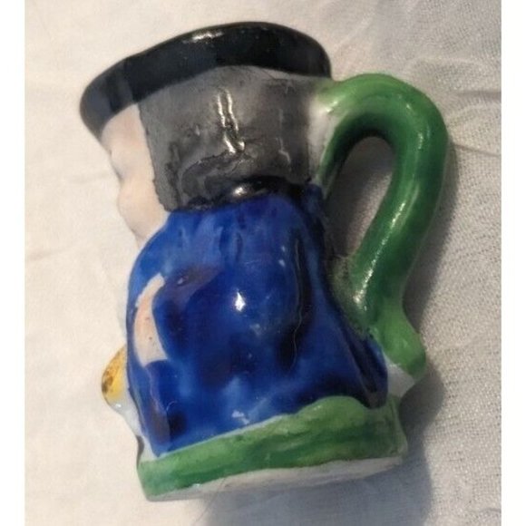 2 Toby Pitcher Japan Miniature Jug Creamer Ceramic Man Mug Style Vtg Colonial - Picture 10 of 16